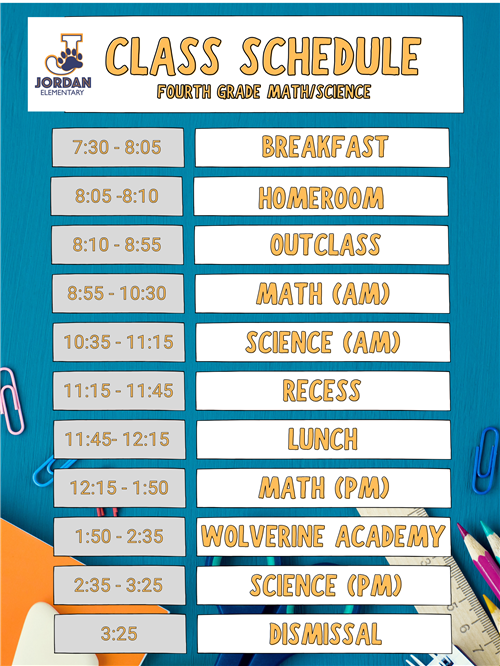 class schedule 4th